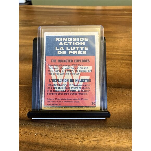 Topps 1987 Vintage WWF Trading Card Wrestling WWE #26 Hulk Hogan - Picture 2 of 5